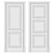 Elegant Panel Doors by Lualdi 3D model small image 3