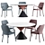 Modern Chair and Table Set 3D model small image 1