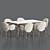 Modern Ola Chair Canto Table Set 3D model small image 3