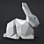 Lladro Origami Rabbit: Decorative Collectible, 12 x 13 cm 3D model small image 5