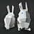 Lladro Origami Rabbit: Decorative Collectible, 12 x 13 cm 3D model small image 7