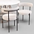 CB2 Circuit Dining Set: Modern Sculptural Table with Inesse Chairs 3D model small image 3