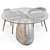 CB2 Ivory Dining Set: Contemporary Design 3D model small image 2