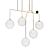 Modern Five Hanging Balls Chandelier 3D model small image 1