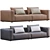 Luxury Leather Westside Sofa 3D model small image 2