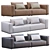 Luxury Leather Westside Sofa 3D model small image 1