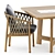 Ginestra Outdoor Set: Stylish Chairs & Table 3D model small image 2