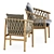 Ginestra Outdoor Set: Stylish Chairs & Table 3D model small image 4