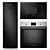 Samsung Built-In Kitchen Appliances: Microwave, Oven, Fridge 3D model small image 1