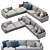 Arflex Rendezvous Sofa: Elegant and Comfortable 3D model small image 4