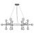 Radcliffe Round Bare Bulb Chandelier: Vintage Elegance Illuminates Any Space 3D model small image 2