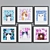 Modern Cat Pattern Frame Set 3D model small image 5