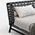 Elegant Meridiani Edoardo Bed Set 3D model small image 4