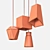 Concrete Pendant Light: Modern Industrial Hanging Lamp 3D model small image 2