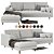 MADE Scott 4-Seater Corner Sofa: Versatile Elegance in 8 Colors 3D model small image 1
