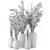 25-Piece Dried Plantset in Handmade Vase 3D model small image 7