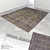 FRESCO 1201BS-GRY-GRN | Artistic Floral Wool Silk Blend Carpet 3D model small image 2