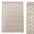 Elegant Beige Terra Wool Blend Rug 3D model small image 1