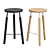 Minimalist Scandinavian Bar Stool 3D model small image 3