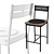 Modern SANDSBERG Bar Stool with Cushion 3D model small image 2