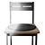 Modern SANDSBERG Bar Stool with Cushion 3D model small image 3