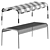 Modern Mesh Bench: Hot Design 3D model small image 4