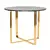 Sleek Silverado Brass Glass Dining Table 3D model small image 1