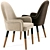 Alchemy Carver Armchair: Elevated Elegance for your Dining Space 3D model small image 3