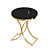 Modern Black Stone Side Table 3D model small image 1