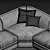 Product Title: Luxury Longhi Bravery Sofa 3D model small image 5