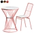 Sleek Modern Dining Set 3D model small image 2