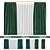 Versatile Curtain Set with Tulle 3D model small image 1