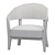 Elegant Porada Alba Armchair 3D model small image 2