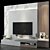 Sleek TV Wall Set 3D model small image 3