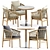 Outdoor Elegance: Ginestra Chairs & Briscola Table 3D model small image 1