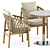 Outdoor Elegance: Ginestra Chairs & Briscola Table 3D model small image 3
