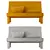 BAM! Compact 2-Seater Sofa 3D model small image 1