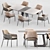 Elegant Dining Group: Rosanna Table & Sandra Chair 3D model small image 1