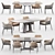 Elegant Dining Group: Rosanna Table & Sandra Chair 3D model small image 2