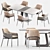 Elegant Dining Group: Rosanna Table & Sandra Chair 3D model small image 8