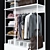 OPPHUS Wardrobe: Stylish Organization Solution 3D model small image 3