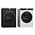 Samsung Washer & Dryer Combo - DV90T8240SE & WD12T754DBN 3D model small image 2