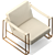 Stylish Kleemore Accent Chair 3D model small image 4