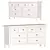 Modern White Hallway Sideboard Drawer - IKEA HEMNES 3D model small image 1