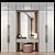 Elegant Hallway Cabinet Set 3D model small image 1