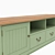 Elongated Olivia TV Console 3D model small image 4