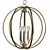 Elegant Glass Sphere Chandelier 3D model small image 1