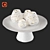 Elegant Cake Stand and Candle Holders Set 3D model small image 1