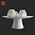 Elegant Cake Stand and Candle Holders Set 3D model small image 2