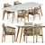 Ginestra Outdoor Chairs & Torsa Dining Table: A Perfect Outdoor Set! 3D model small image 1